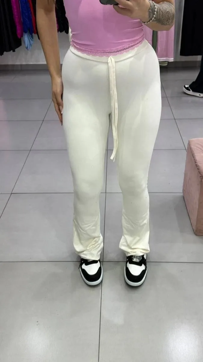 Legging Poliamida Flare Britney Off White - foto 1