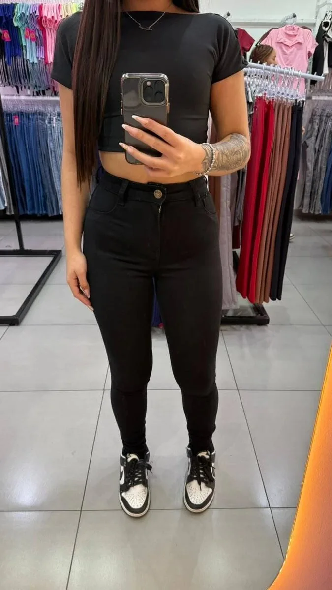 Calça Skinny Preta Peg Vest - foto 1