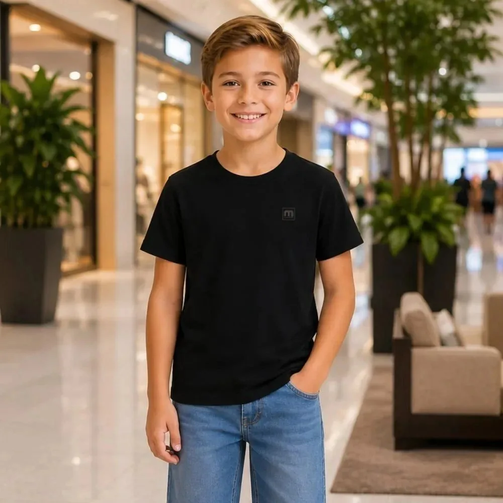 Camiseta Milon Masculina Lisa - Preto - foto 1