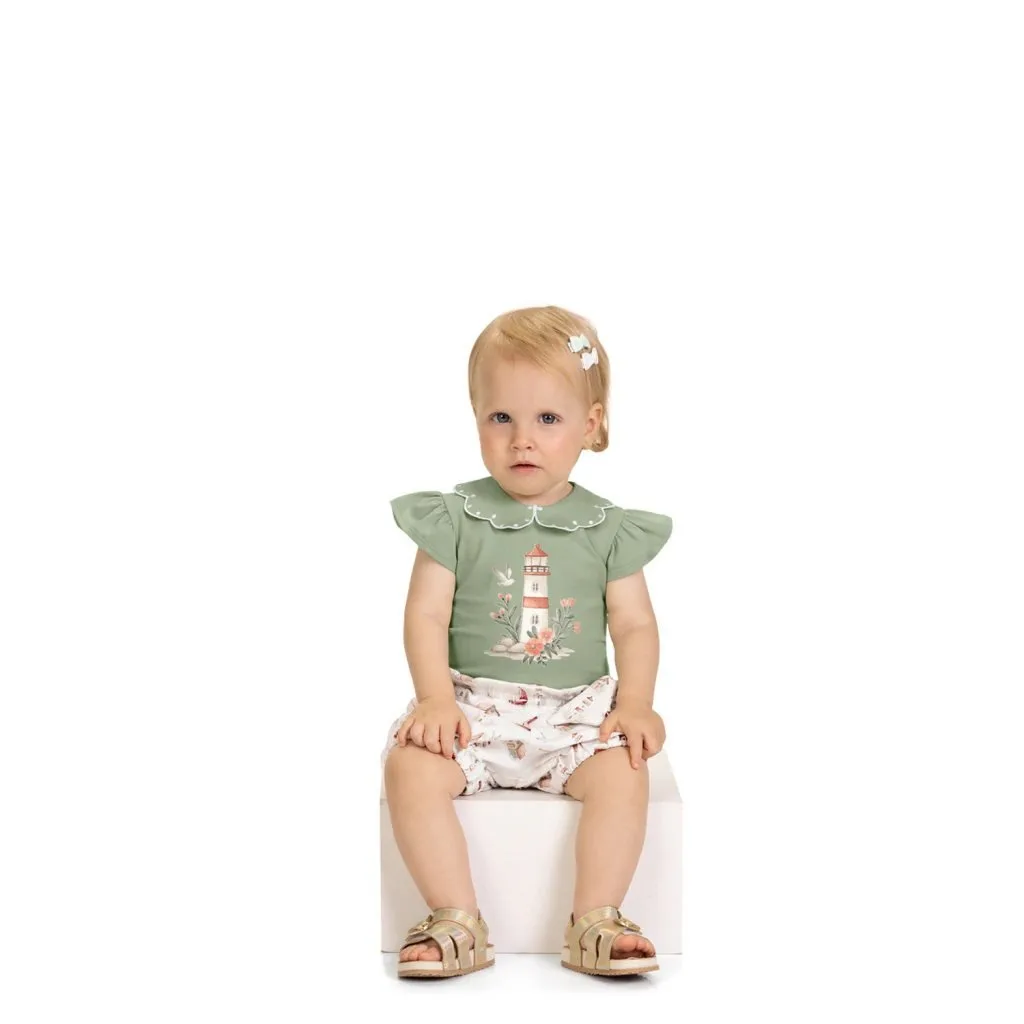 Conjunto Bebê Menina Bordado Milon - foto 1