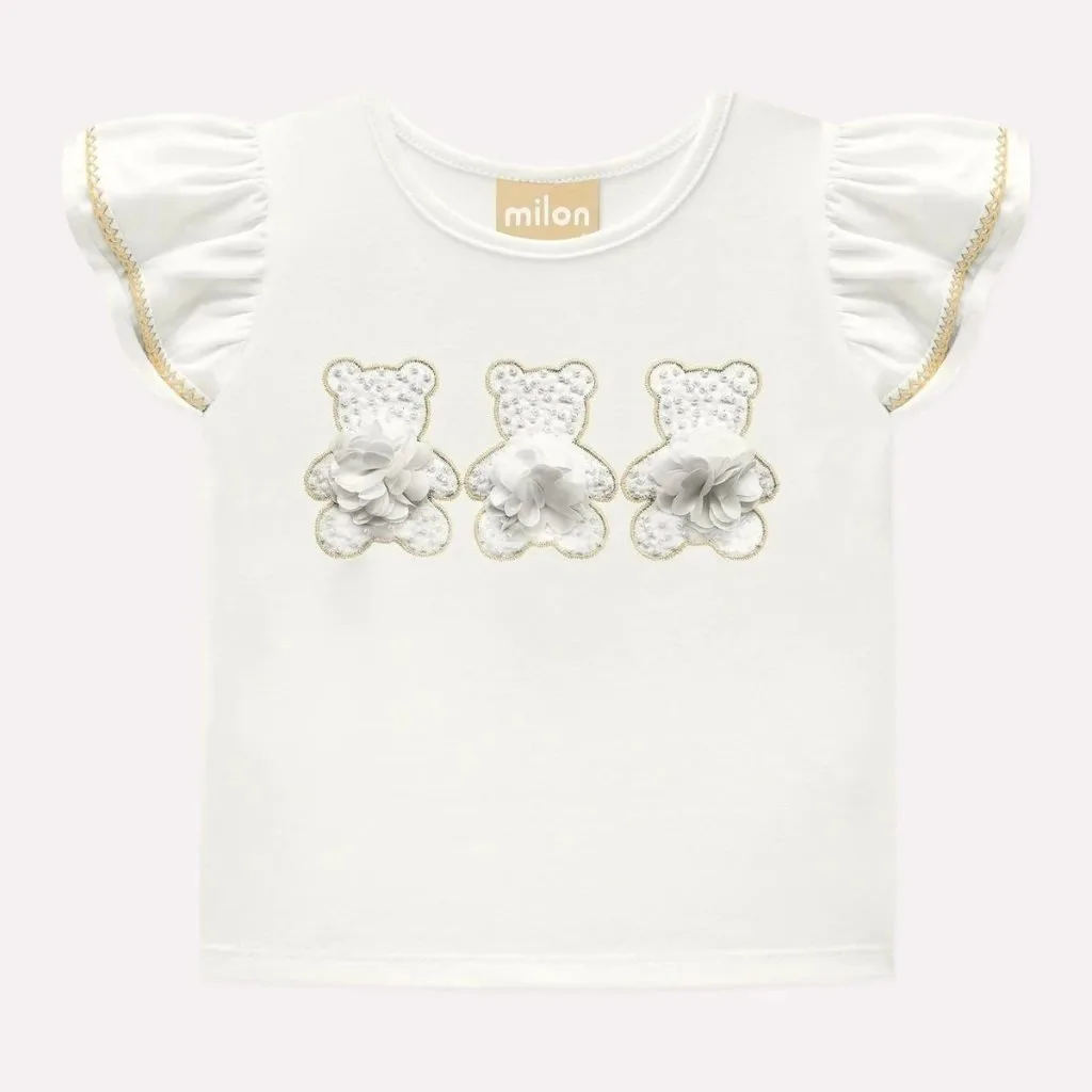 Conjunto Infantil Menina Bordado Milon - foto 3