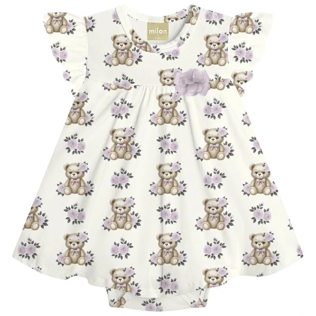 Vestido Bebê Menina Ursinhos Milon - foto 1
