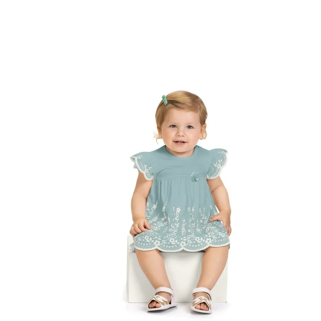 Vestido Bebê Menina Flores Milon - foto 1