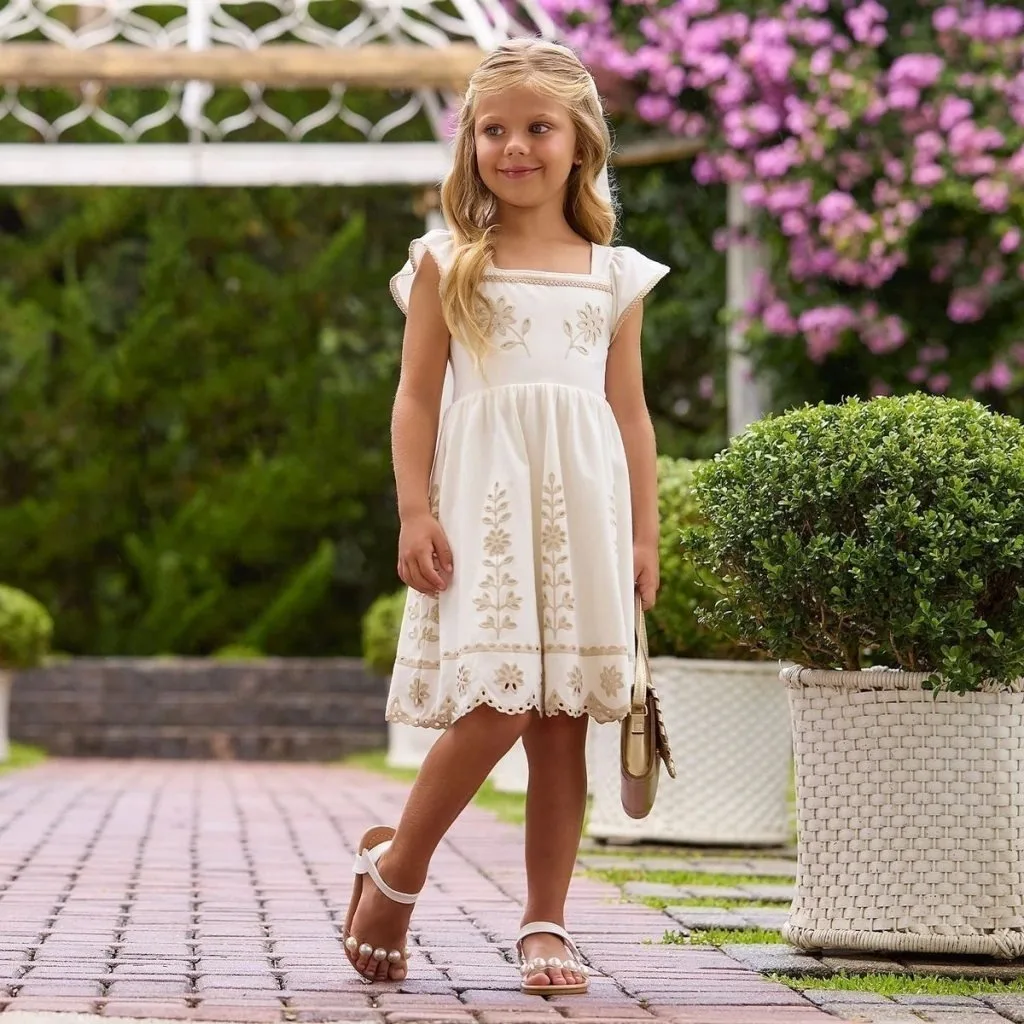 Vestido Infantil Menina Flores Milon - foto 1