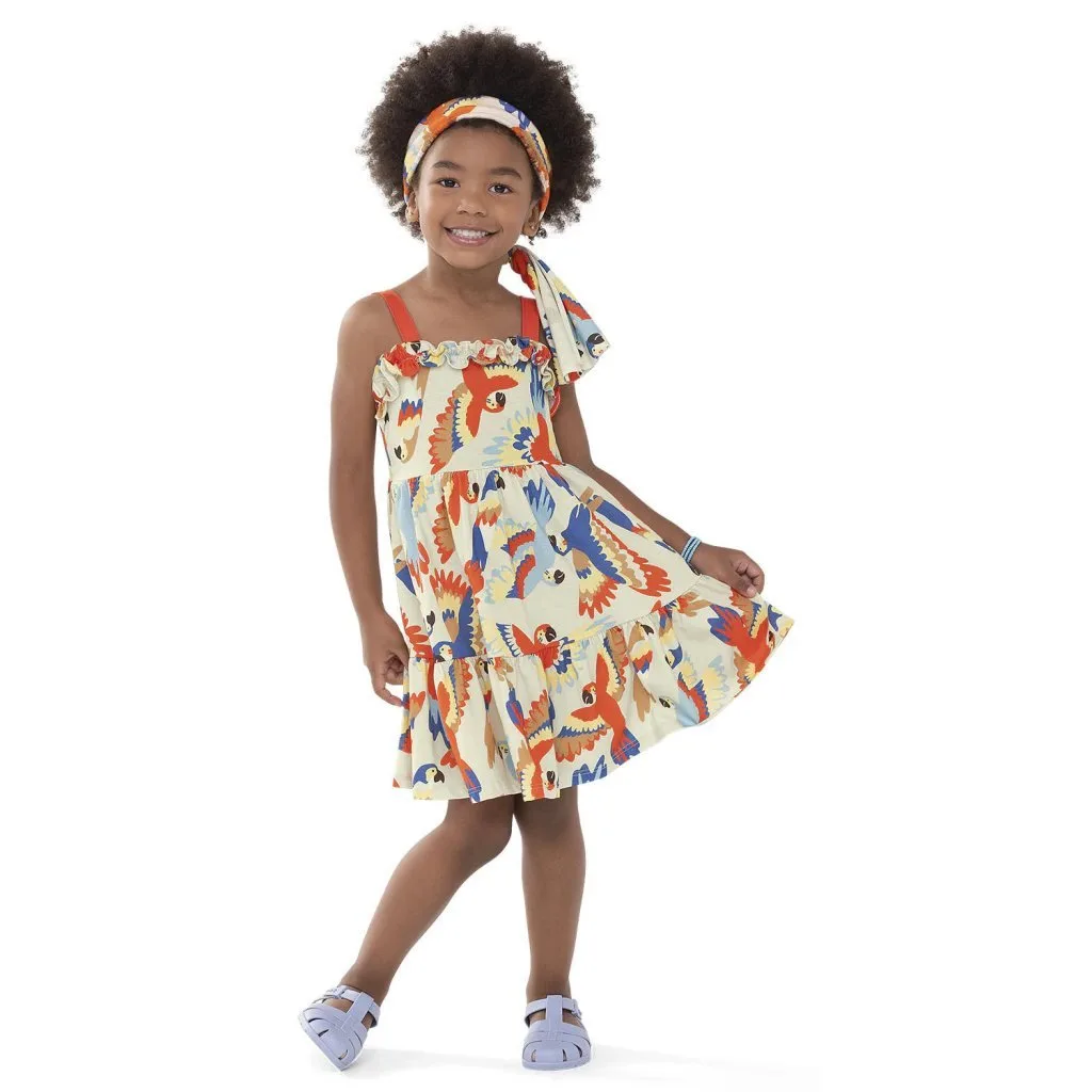 Vestido Infantil Menina Araras Nanai - foto 2