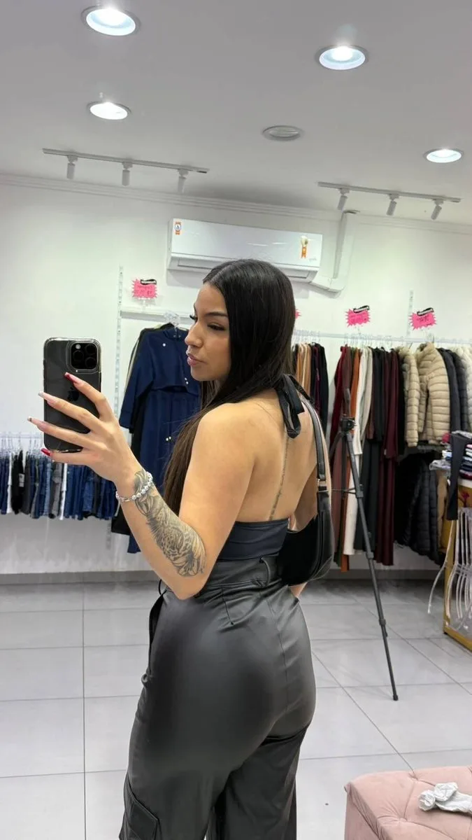 Body Poliamida Amarração Twist Glamour Preto - foto 2