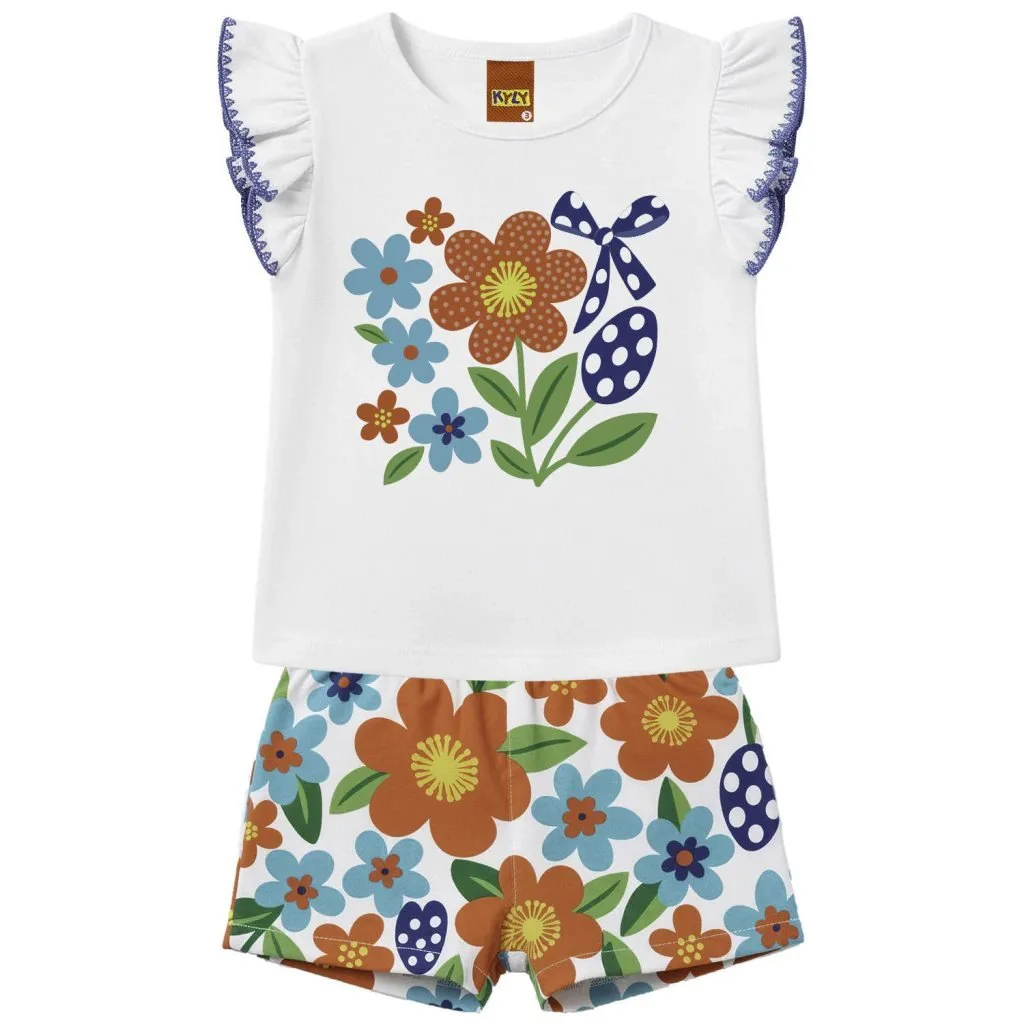Conjunto Infantil Menina Flores Kyly - foto 2
