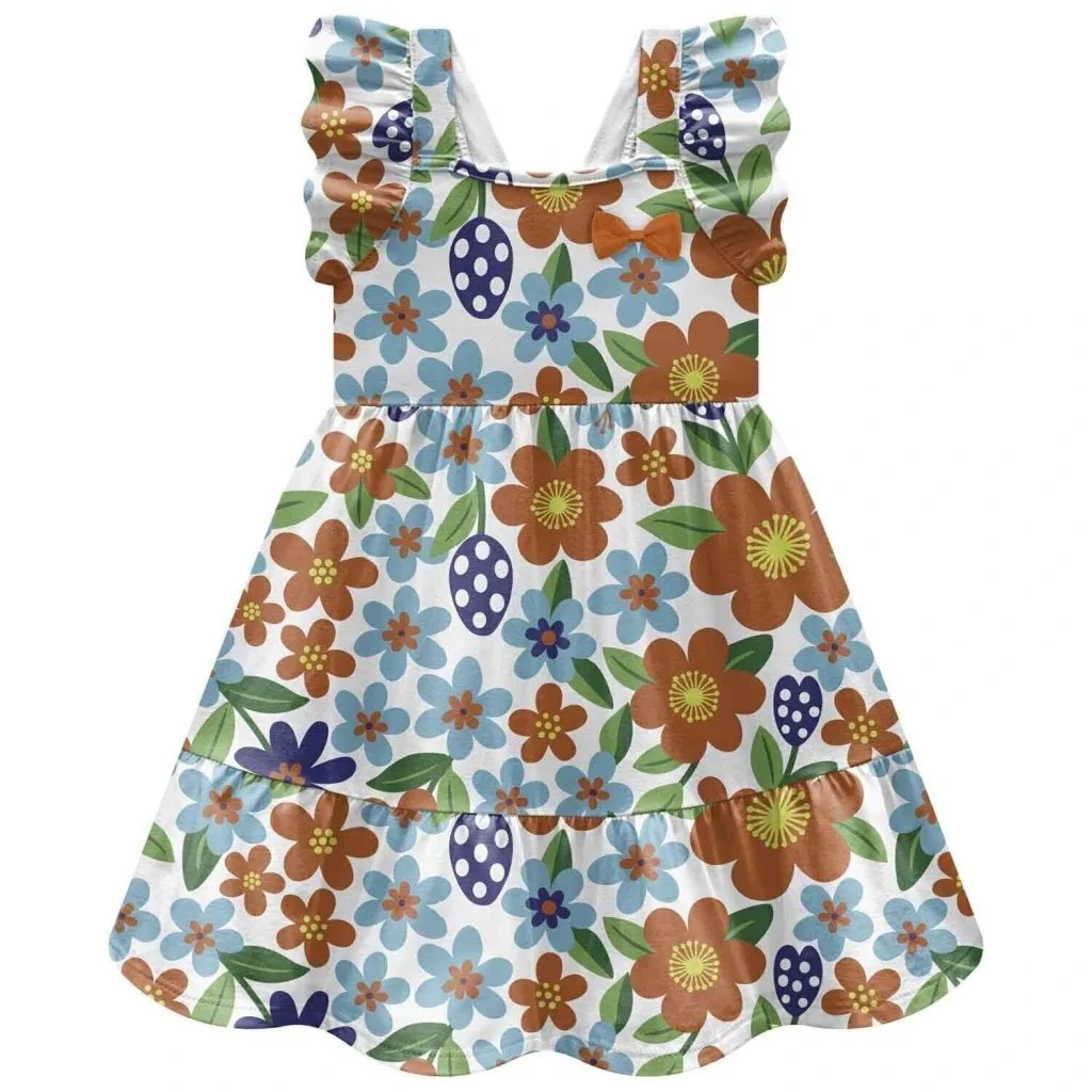 Vestido Infantil Menina Flores Kyly - foto 1