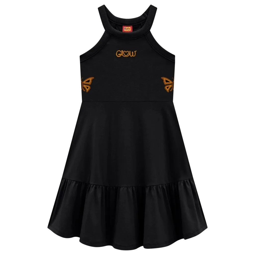 Vestido Infantil Menina Borboletas Kyly - foto 1