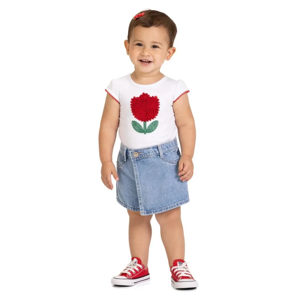 Blusa Infantil Menina Bordada Kyly - foto 1