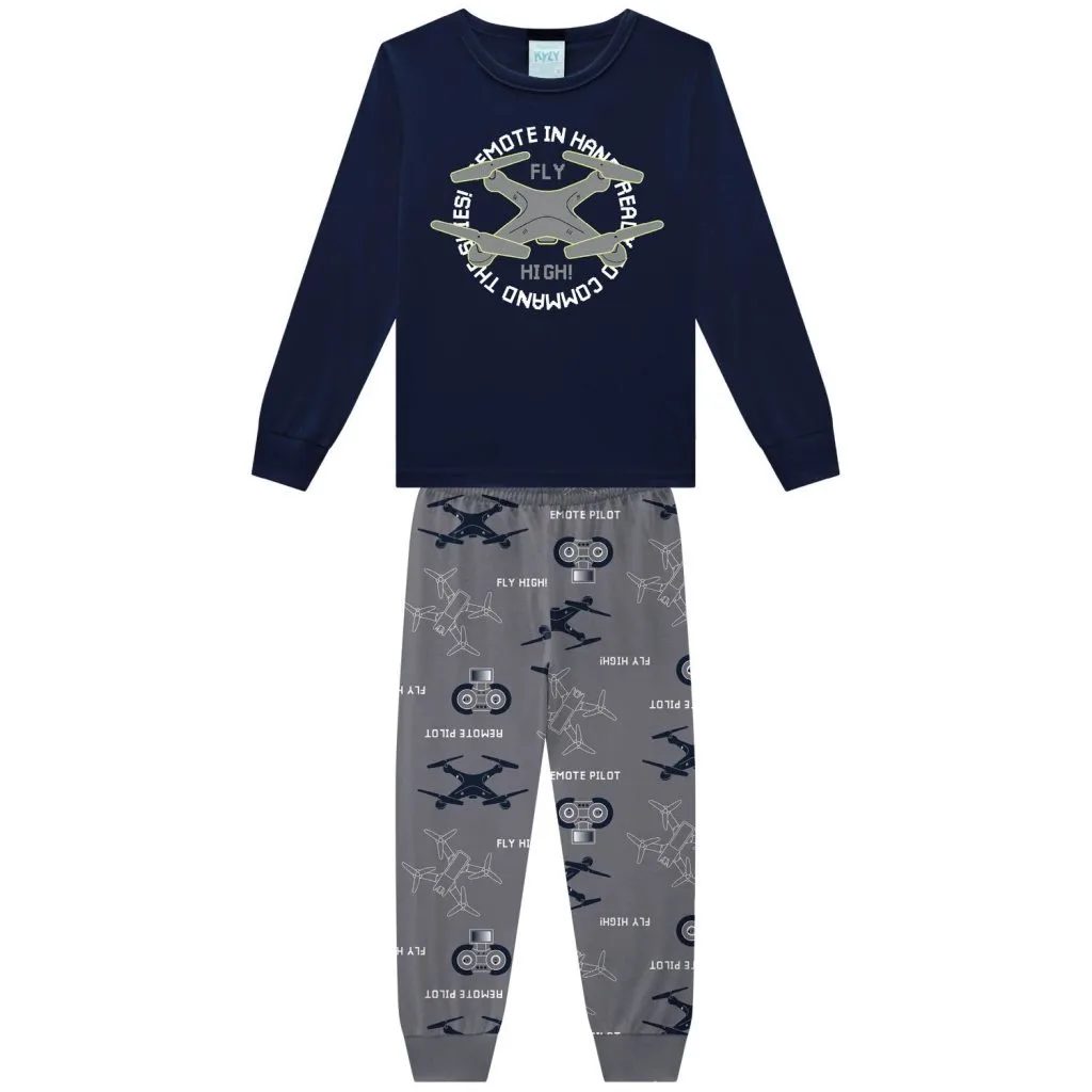 Pijama Infantil Menino em Algodão Kyly - foto 2