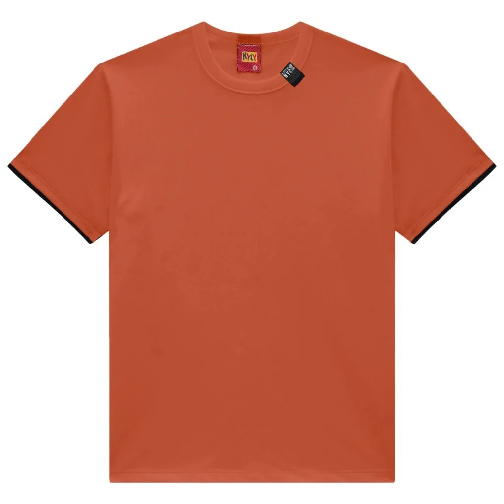 Camiseta Kyly Masculina Manga Curta Lisa NYC - Cobre - foto 1