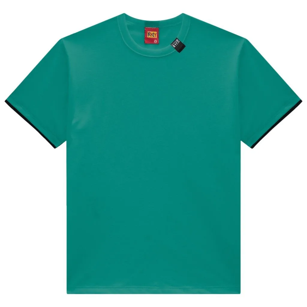Camiseta Kyly Masculina Manga Curta Lisa NYC - Verde - foto 1