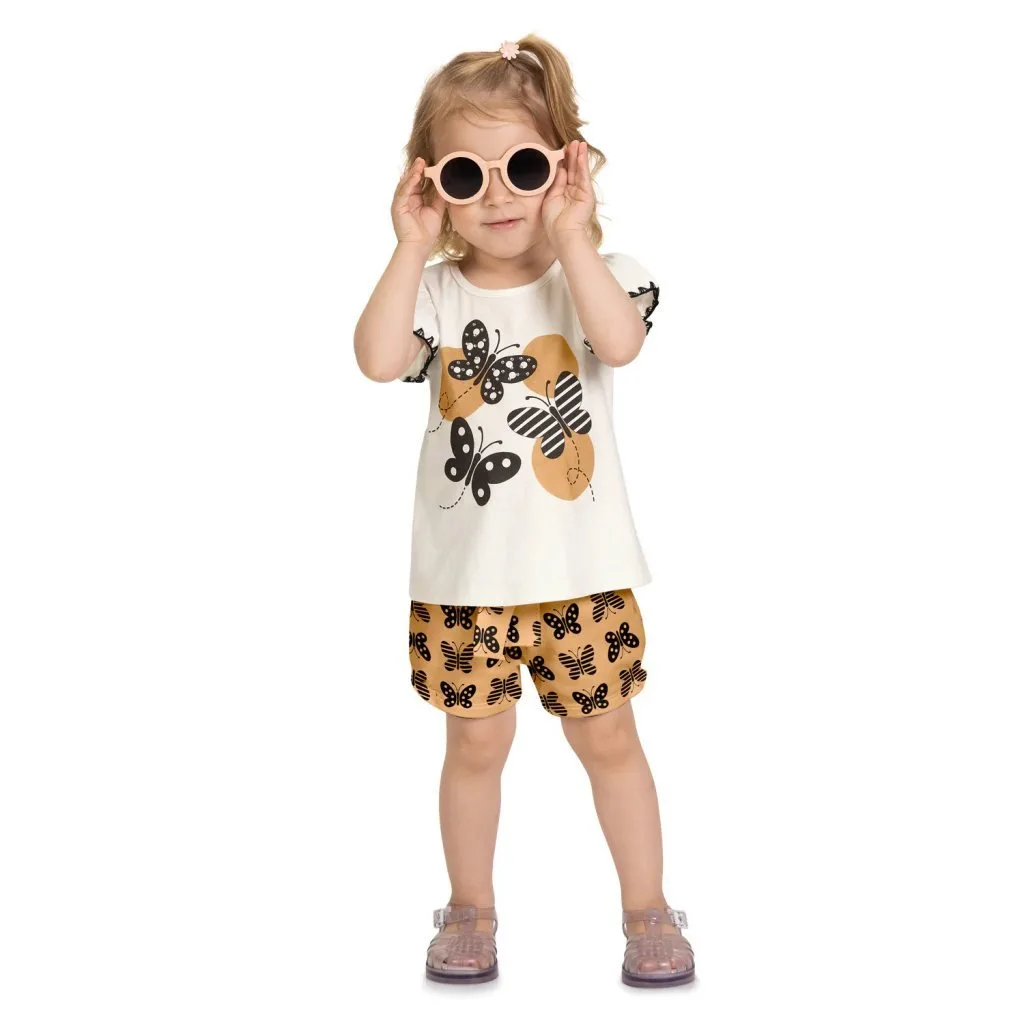 Conjunto Infantil Menina Borboletas Kyly - foto 1