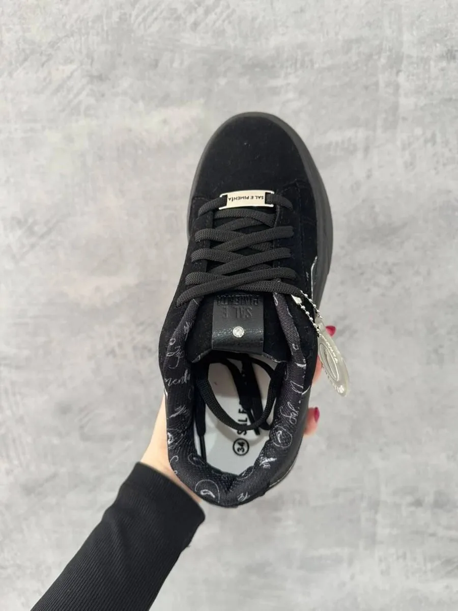 Tênis Sal e Pimenta Preto Com Detahe Branco Urban - foto 4