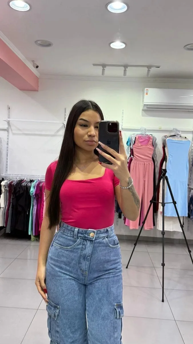 Body Chic Gola Quadrada Rosa Forte - foto 1