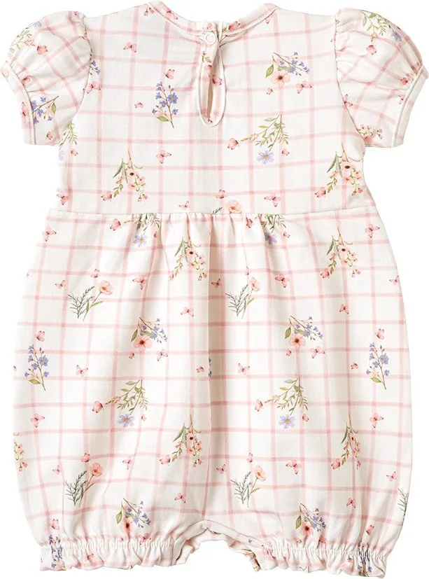 Macacão Pingo Lelê Curto Feminino Xadrez Floral - foto 2