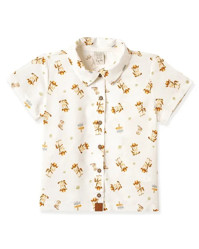 Camisa Pingo Lelê Manga Curta Masculina Cavalinho - foto 1