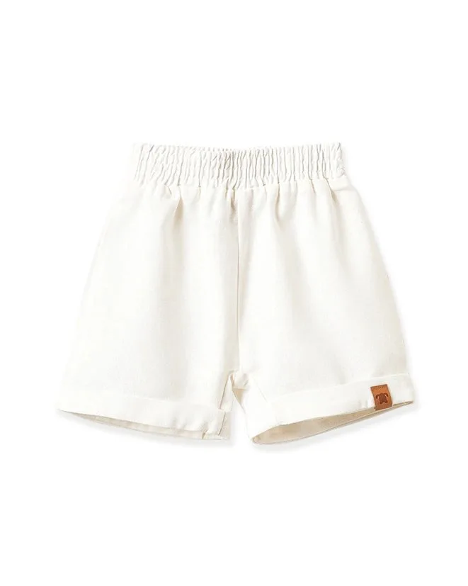 Bermuda Linho Pingo Lelê Masculina - Off white - foto 1