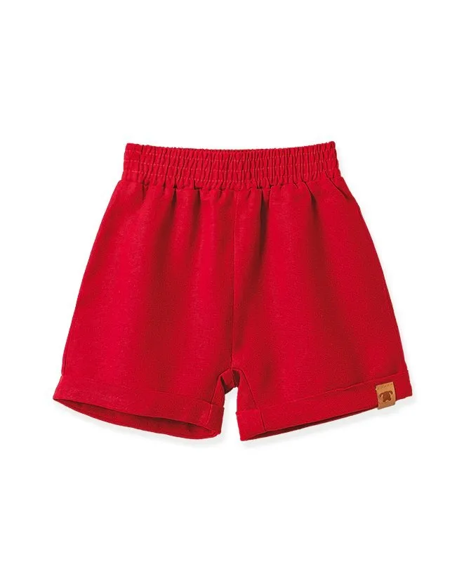 Bermuda Linho Pingo Lelê Masculina - Vermelho - foto 1