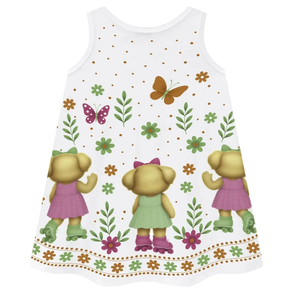 Vestido Kyly Infantil Menina Cachorrinhos - foto 3