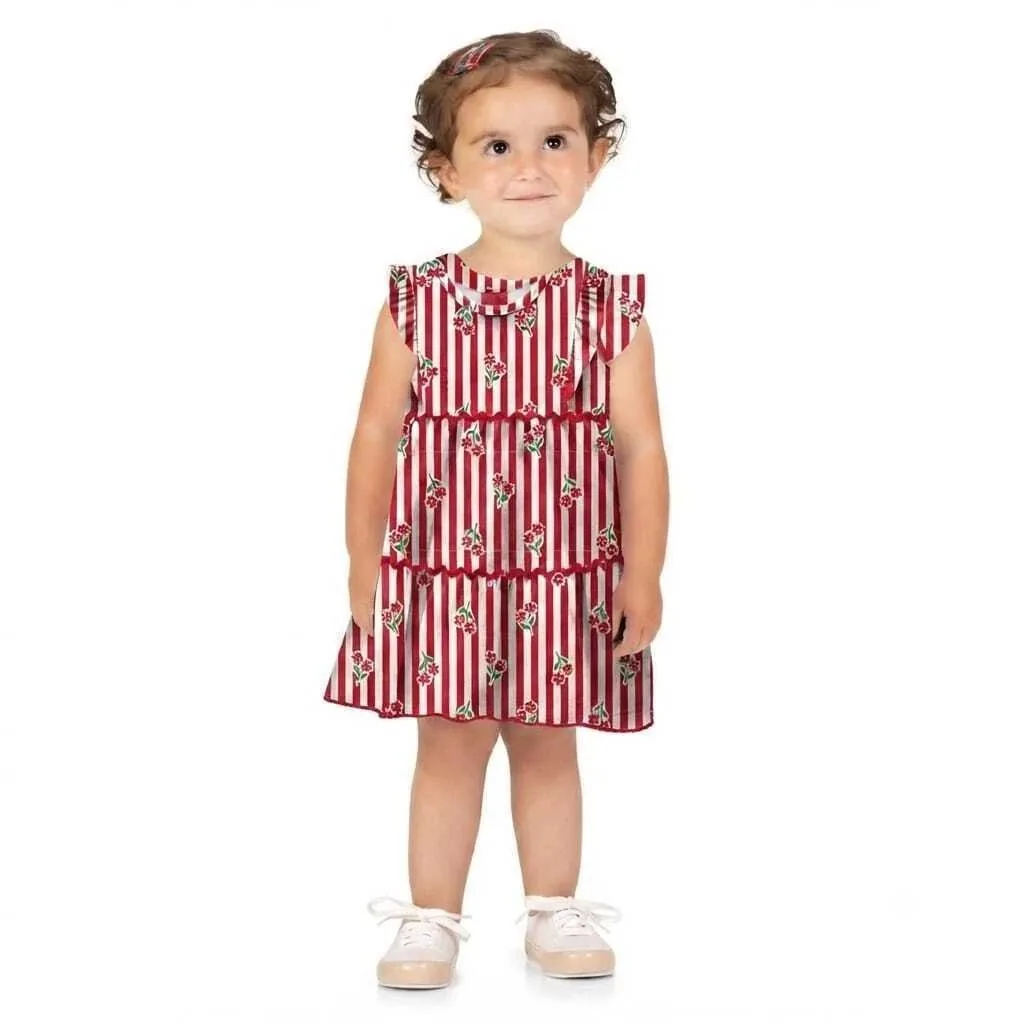Vestido Kyly Infantil Menina Listras - foto 1