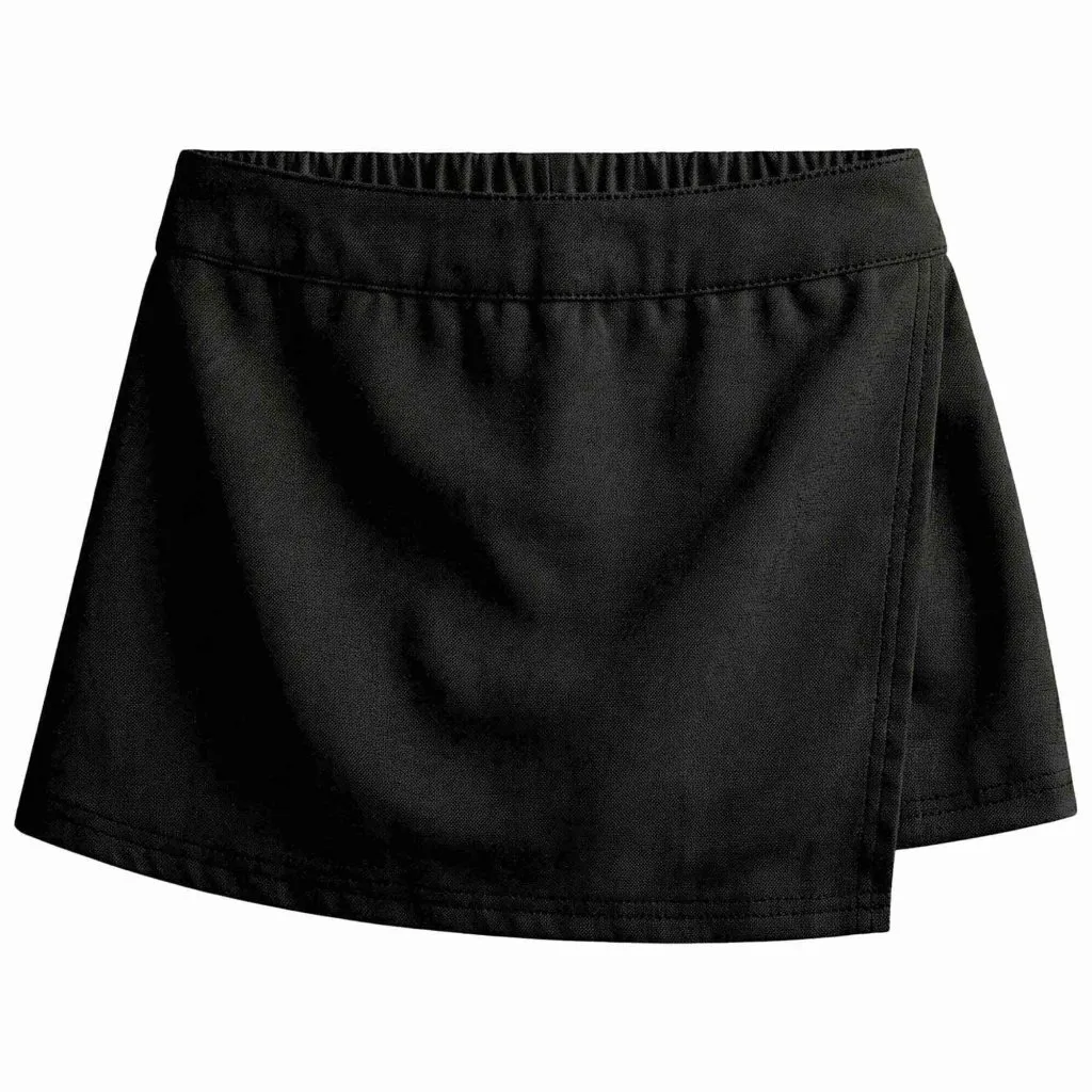 Short Saia Kyly Básico em Moletom sem Felpa - Preto - foto 1