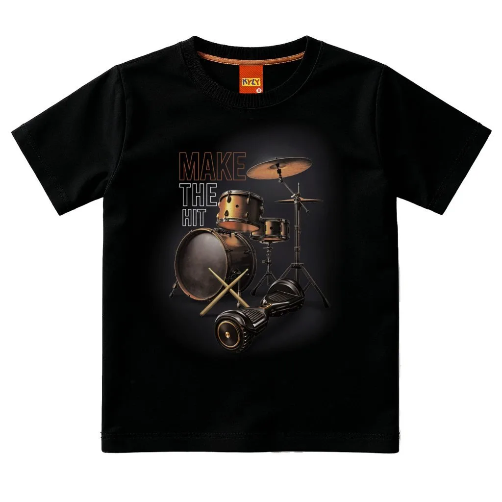 Camiseta Infantil Menino Bateria Kyly - foto 2