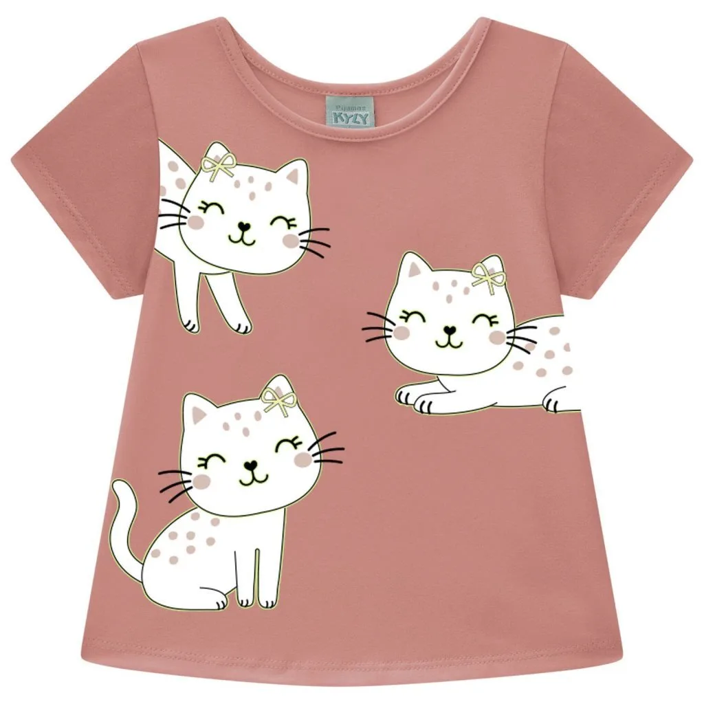 Pijama Infantil Menina Gatinhos Kyly - foto 3