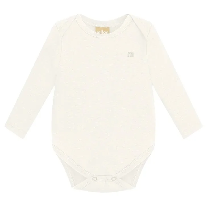 Body Bebê Masculino Liso Milon - Off white - foto 1