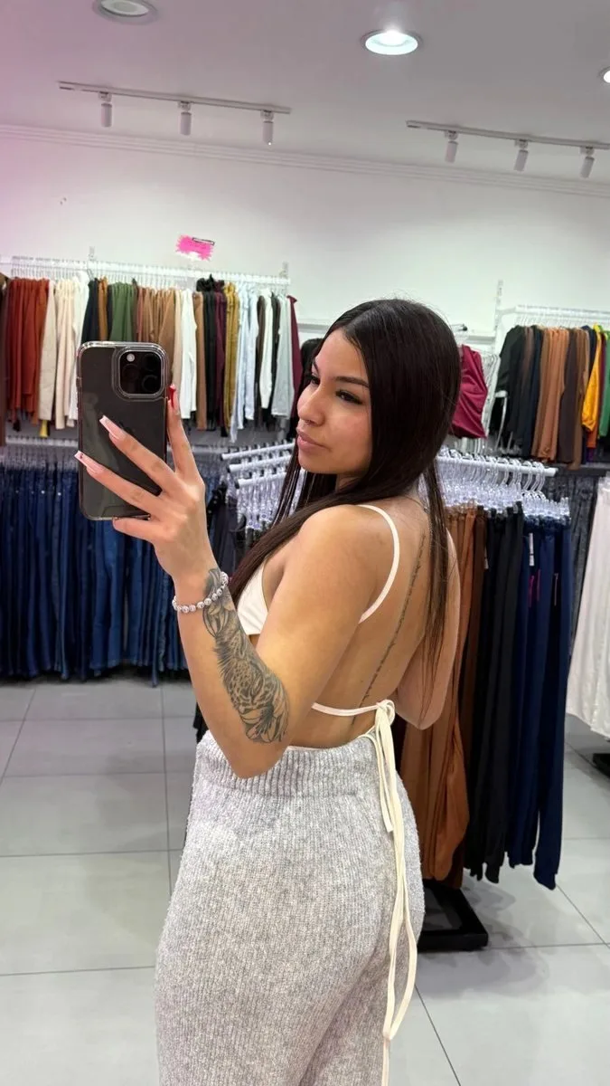 Body Serena Branco Com Amaração Nas Costas - foto 2