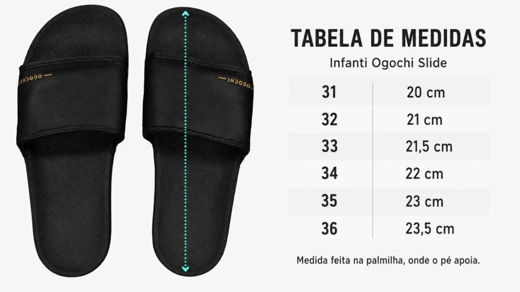 Chinelo Ogochi Infantil/Juvenil Slide - Preto - foto 2