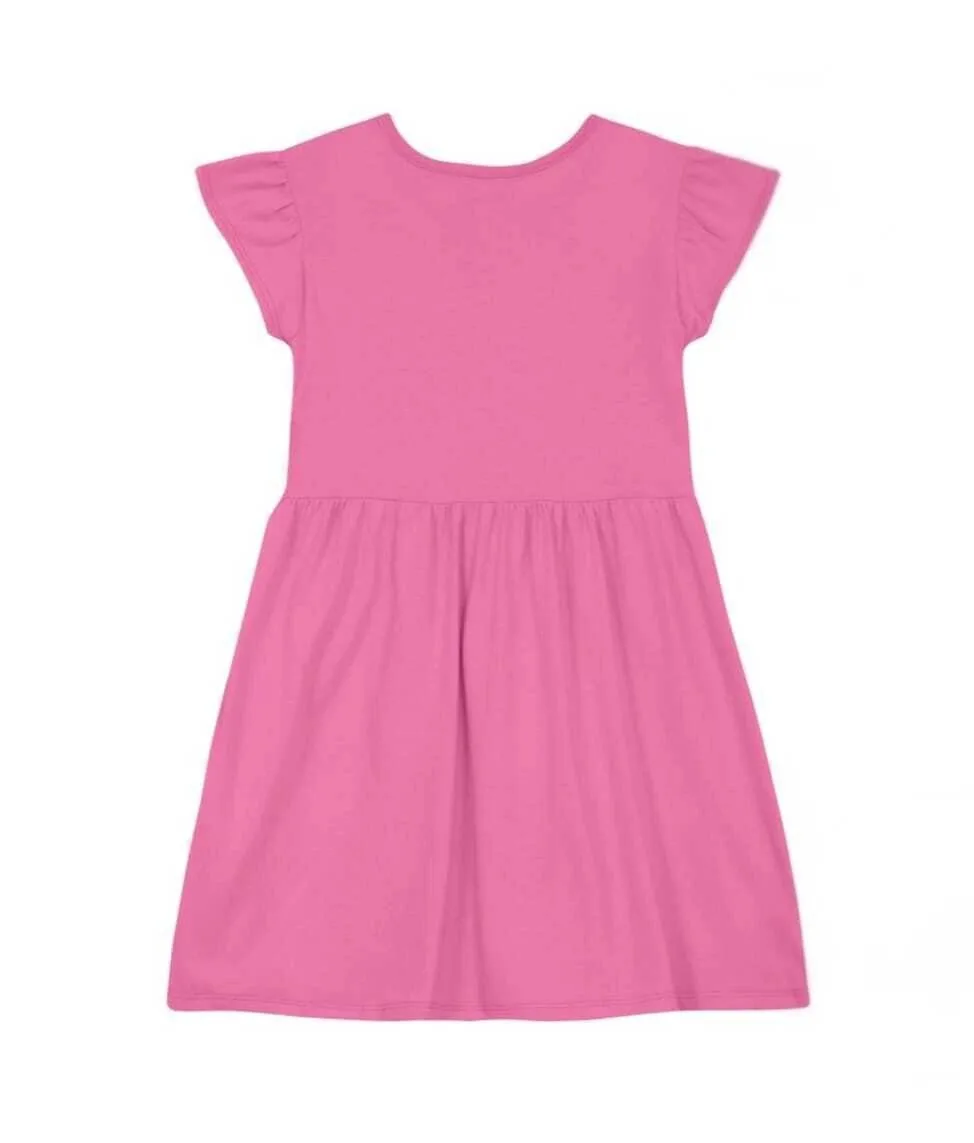 Vestido Infantil Menina em Meia Malha Brandili - Rosa - foto 2