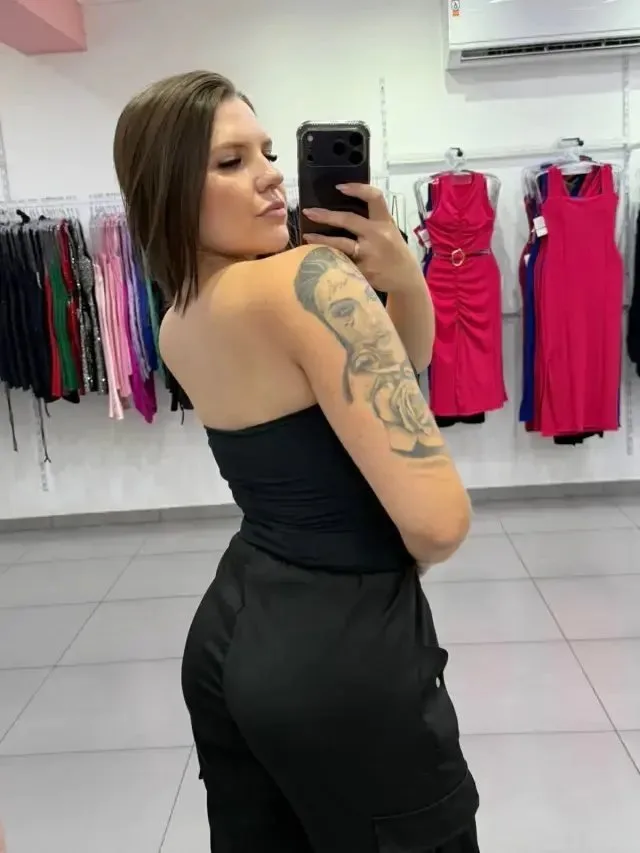 Body Tomara Que Caia Duas Argolas Com Bojo Preto - foto 2