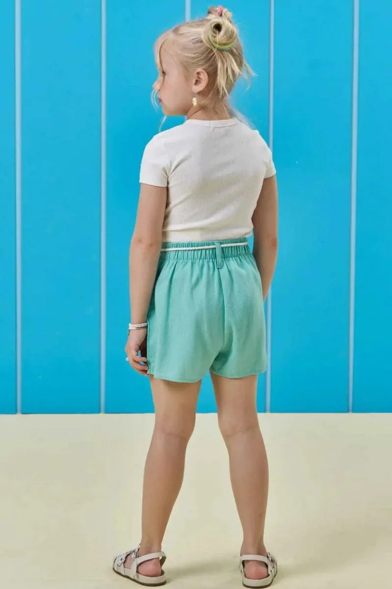 Conjunto de Blusa em Canelado Liz e Short Saia em Tecido Brend de Viscose Kukiê Infantil Menina - foto 2