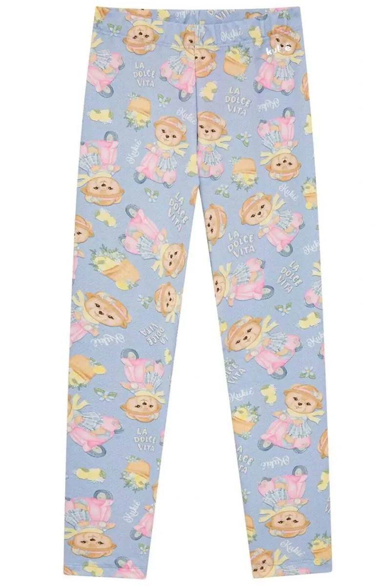 Calça Legging em Molecotton Kukiê Infantil Menina - limão siciliano - foto 4
