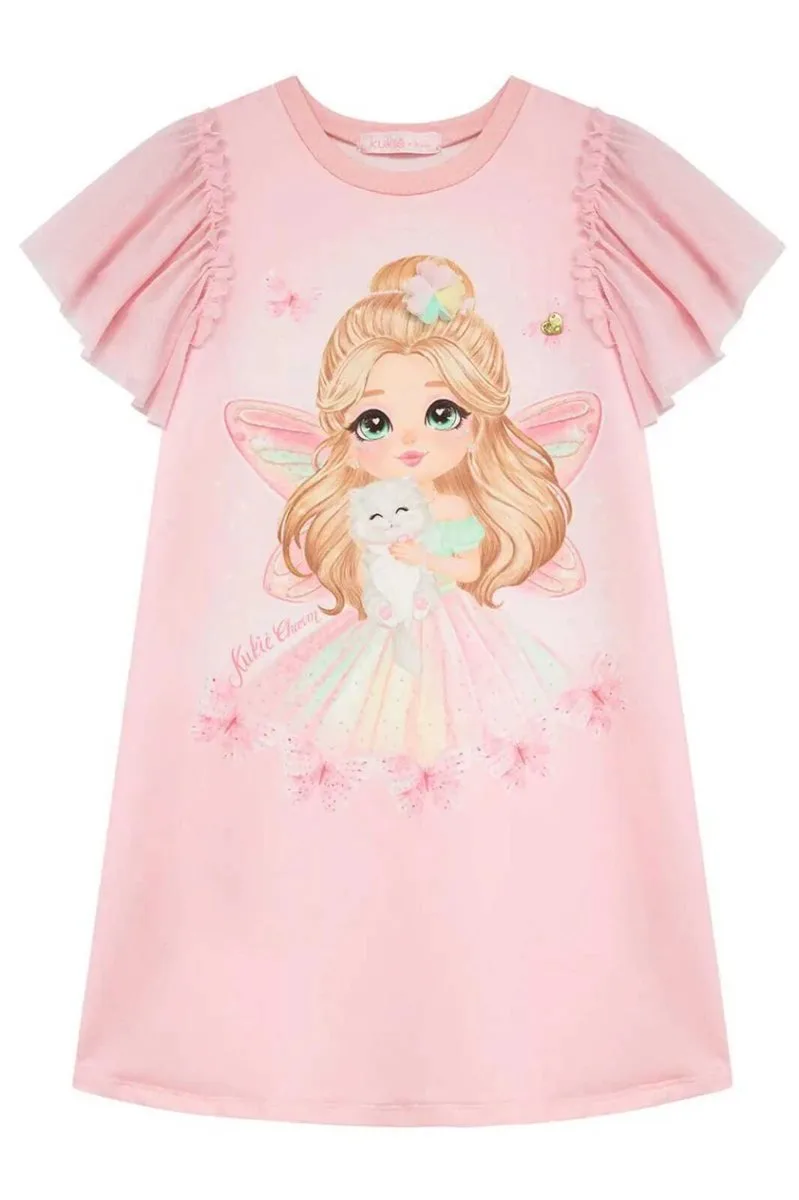 Vestido em Molecotton Kukiê Infantil Menina - foto 3