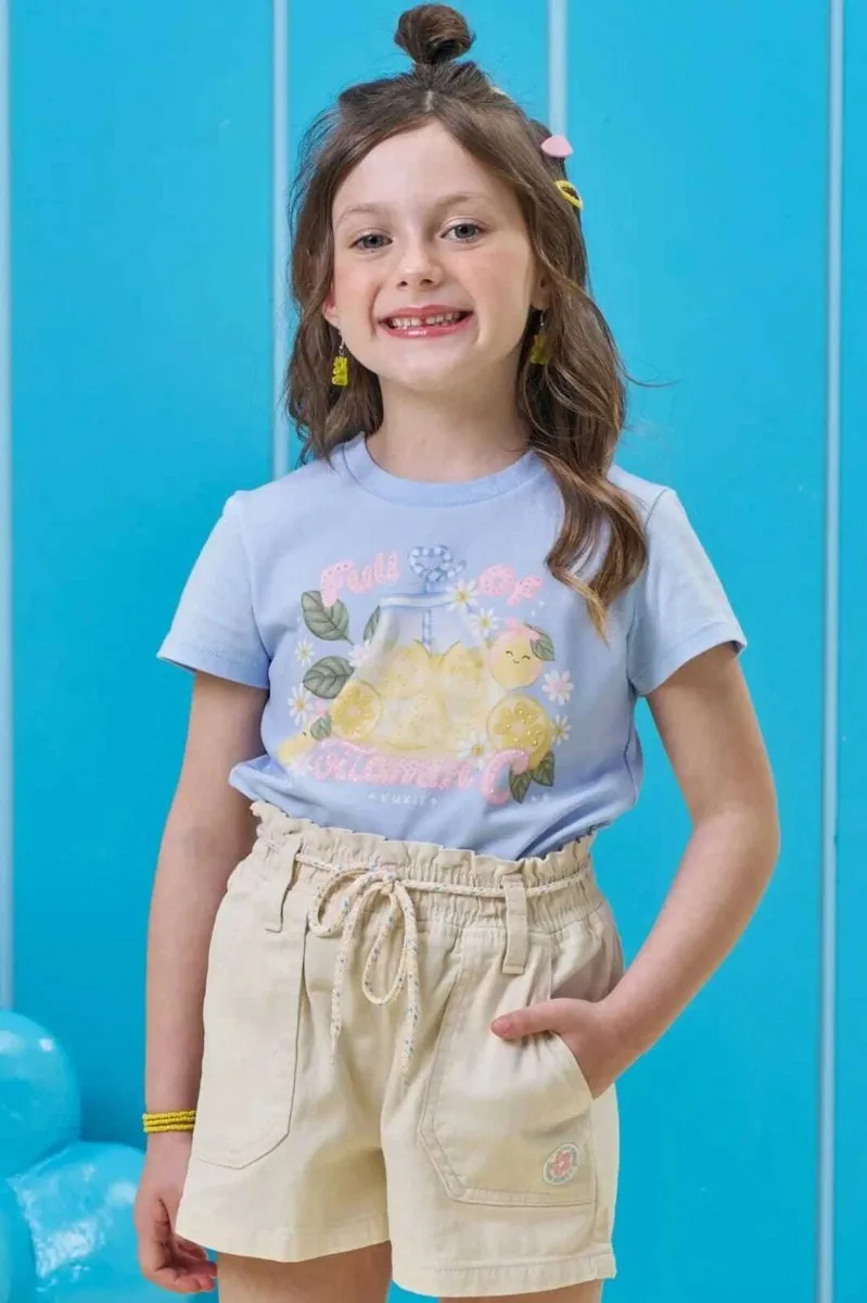 Blusa em Meia Malha Kukiê Infantil Menina - foto 1