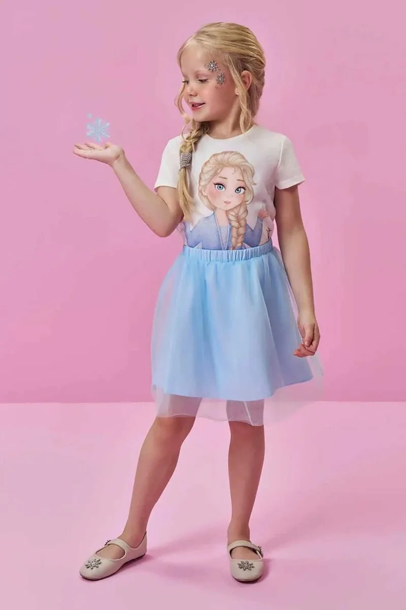 Blusa em Meia Malha Kukiê Infantil Menina - Frozen - foto 1