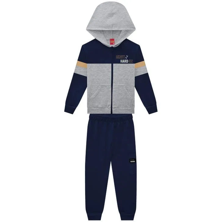 Conjunto Infantil Menino com Capuz Kyly - Cinza - foto 1