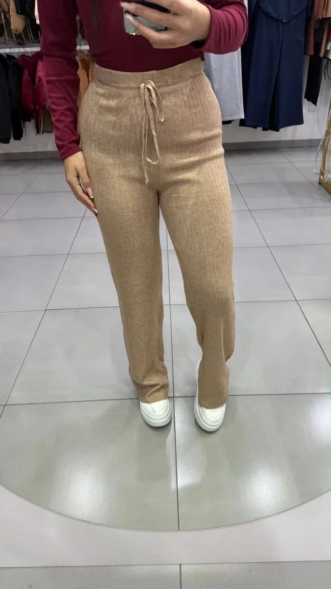 Calça Pantalona Modal Mousse Nude - foto 1