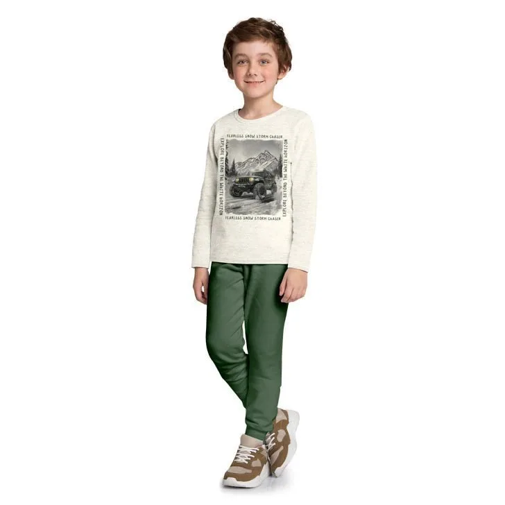 Conjunto Infantil Menino em Algodão Kyly - Cinza - foto 1