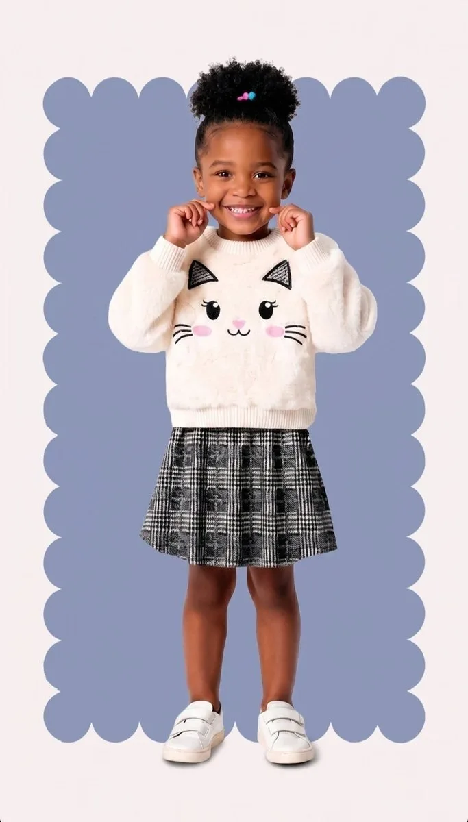 Conjunto Infantil Menina com Pelinhos Kyly - foto 1
