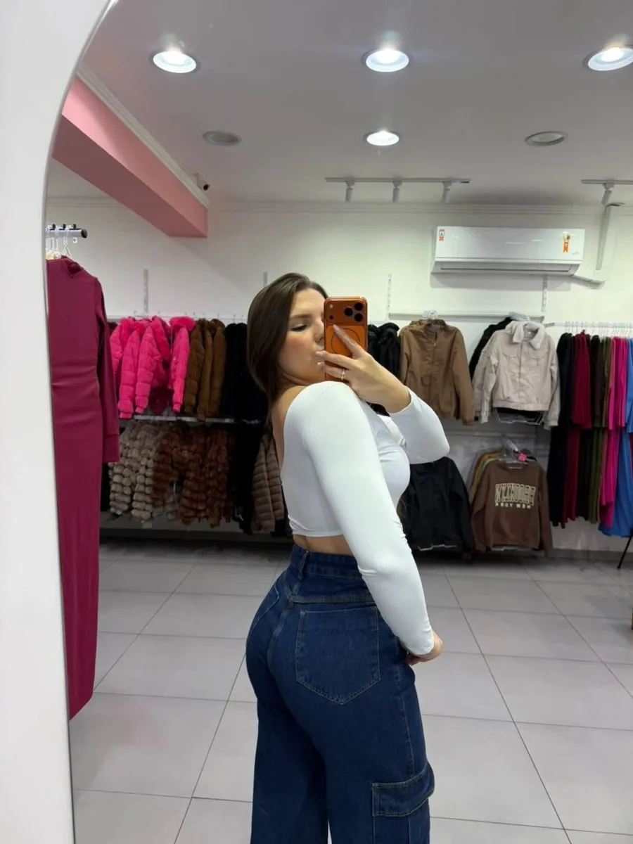 Body Poliamida Com Abertura na Lateral e No Peito Branco - foto 2