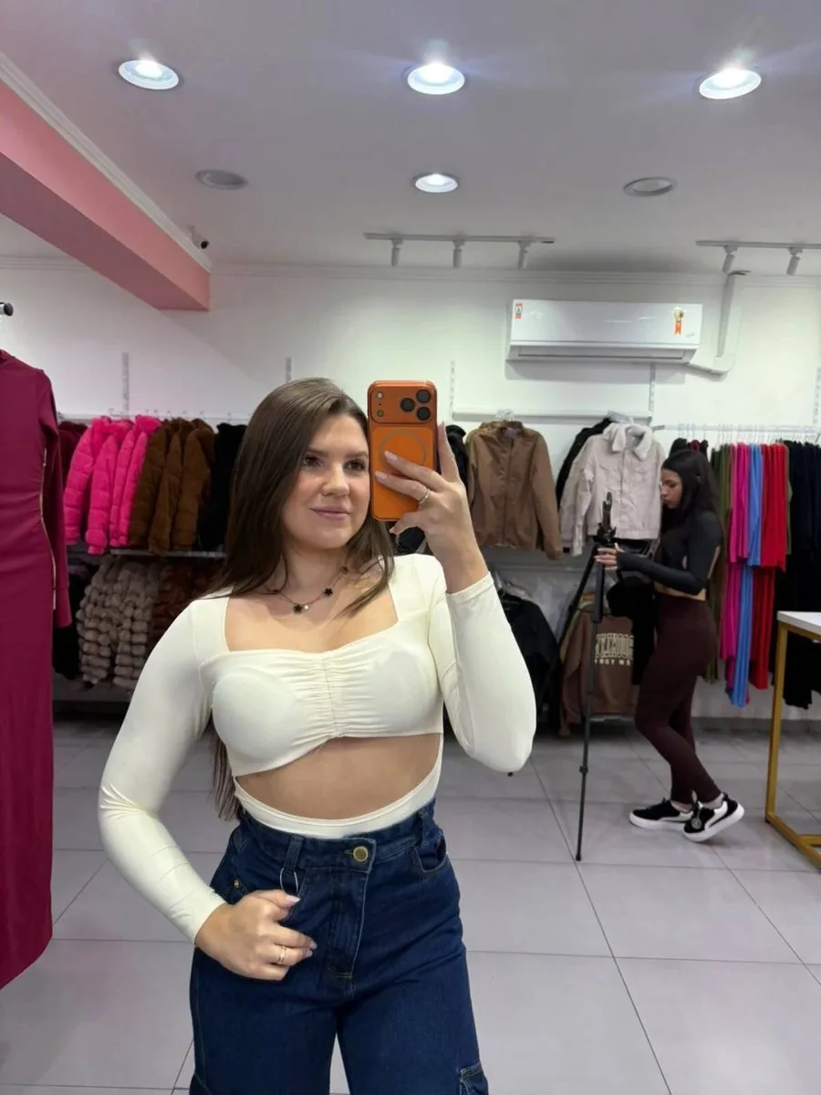 Body Poliamida Com Regulagem no Peito SKU Off White :543 - foto 3