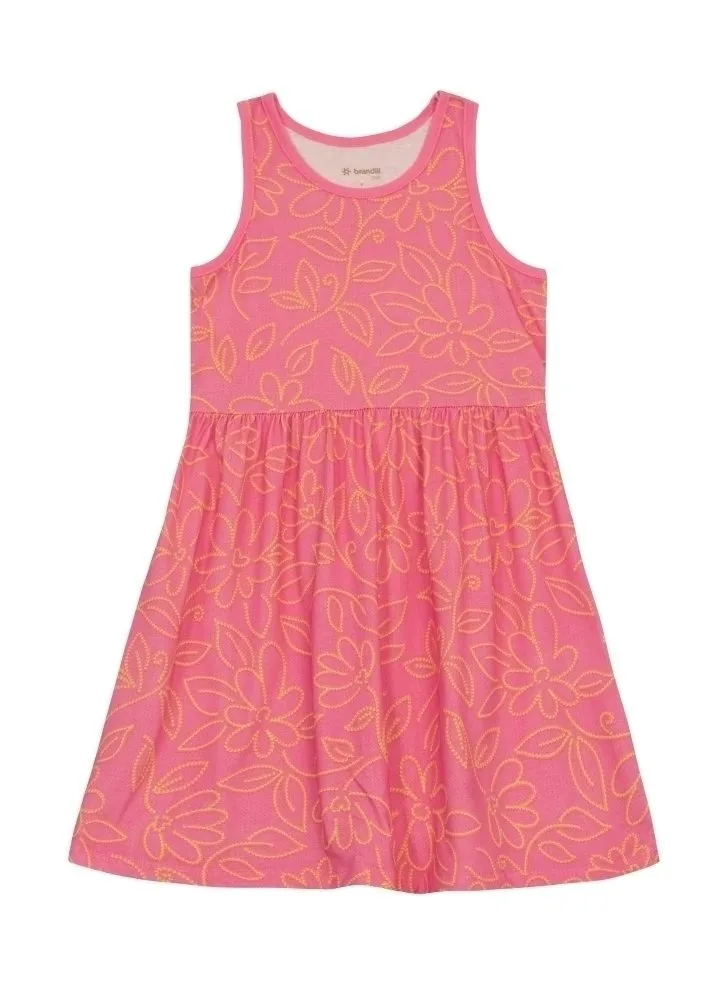Vestido infantil menina floral Brandili - Rosa - foto 1