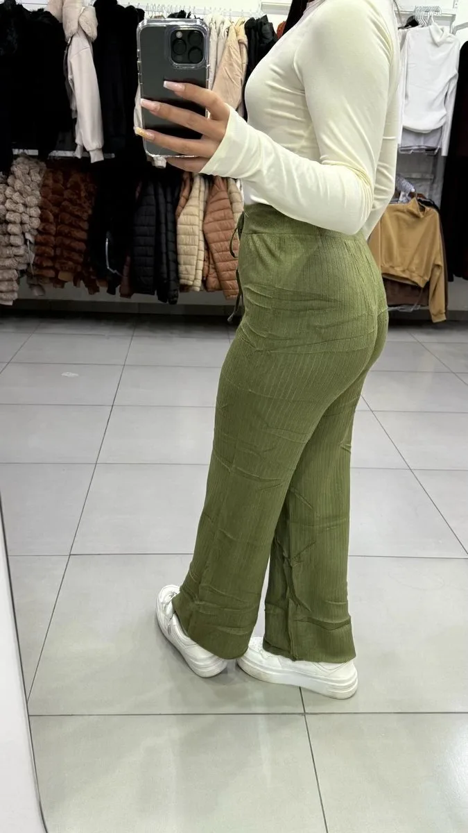 Calça Pantalona Modal Mousse Verde - foto 2