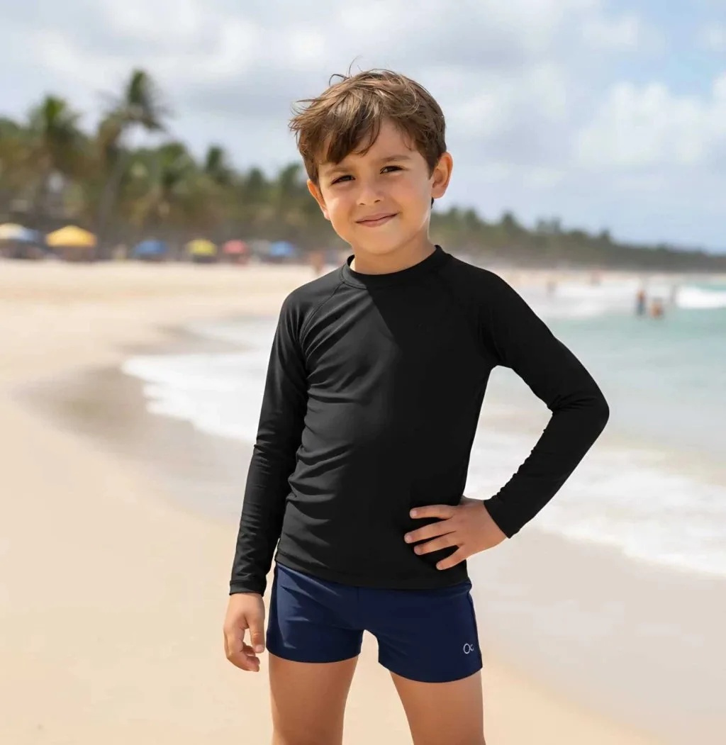 Camiseta Ogochi Proteção UV 45+ Manga Longa - Moda Praia - Preto - foto 1