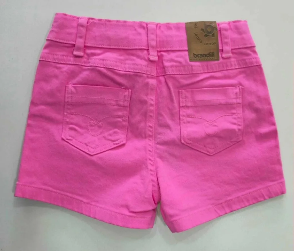 Short Sarja Brandili Feminino Rosa - Com Ajuste na Cintura - foto 3