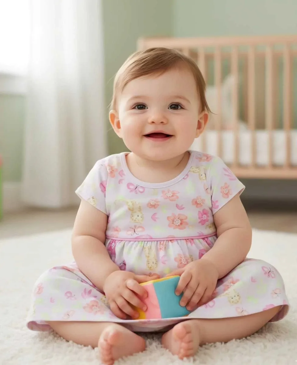 Vestido Brandili Bebê Menina Estampado - Rosa - foto 1